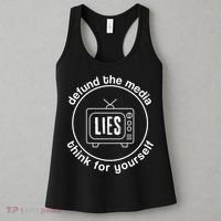 Defund The Media Anti Censorship MAGA Conservative Women's Tank Top thumb 3
