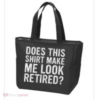 Does This Make Me Look Retired Funny Retirement Tote Bag thumb 3