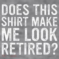 Does This Make Me Look Retired Funny Retirement Women's Racerback Cropped Tank thumb 2