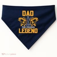 Dad The Man Myth The Fishing Legend USA-Made Doggie Bandana thumb 0