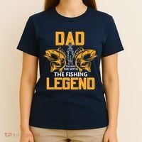 Dad The Man Myth The Fishing Legend T-Shirt thumb 4