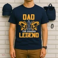 Dad The Man Myth The Fishing Legend T-Shirt thumb 6