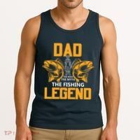 Dad The Man Myth The Fishing Legend Tank Top thumb 3