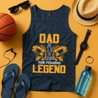 Dad The Man Myth The Fishing Legend Tank Top thumb 4