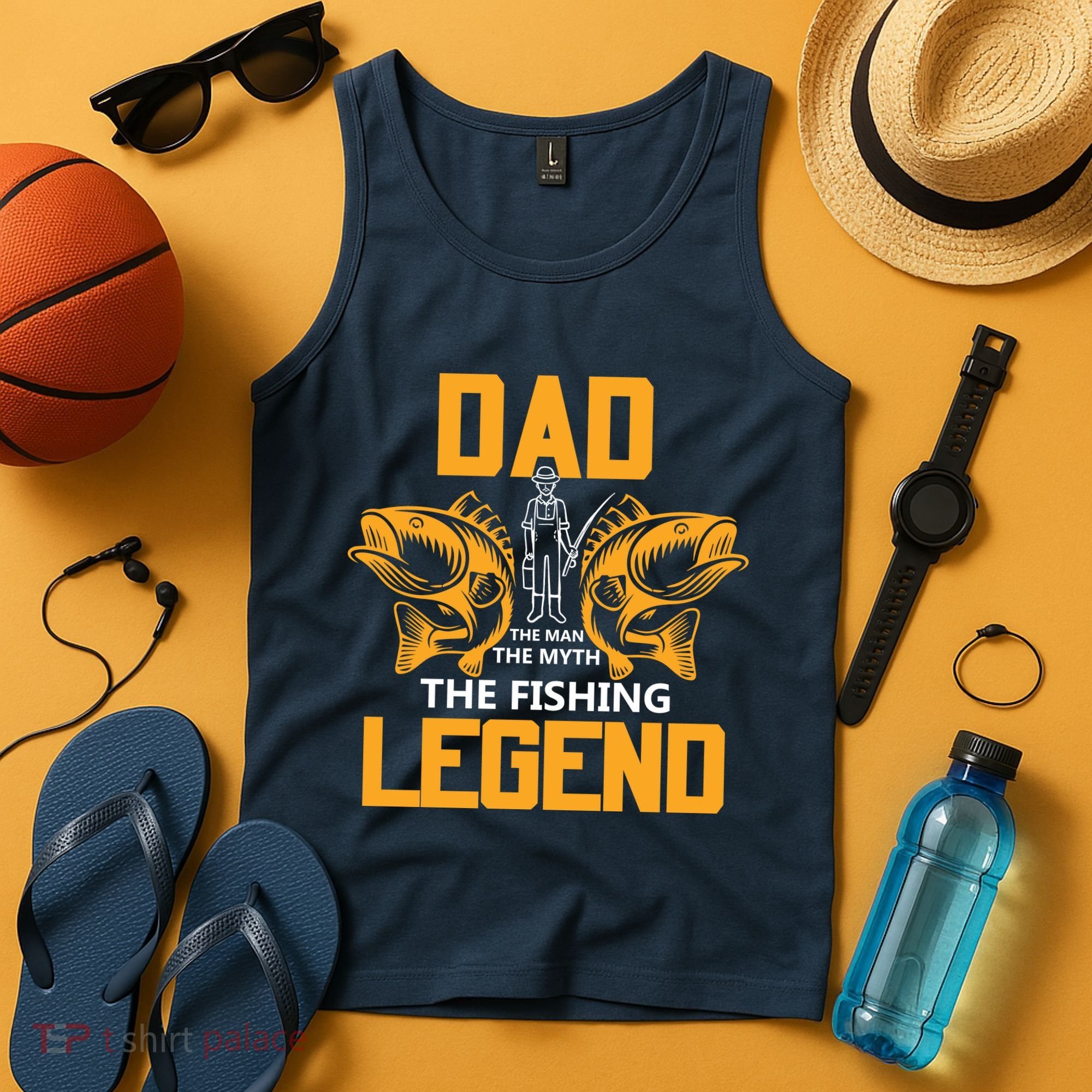Dad The Man Myth The Fishing Legend Tank Top
