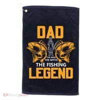 Dad The Man Myth The Fishing Legend Golf Towel thumb 0