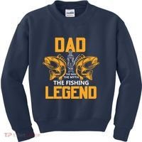 Dad The Man Myth The Fishing Legend Kids Sweatshirt thumb 0