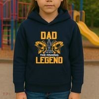 Dad The Man Myth The Fishing Legend Kids Hoodie thumb 3