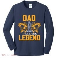 Dad The Man Myth The Fishing Legend Kids Long Sleeve Shirt thumb 0