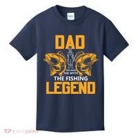 Dad The Man Myth The Fishing Legend Kids T-Shirt thumb 0