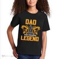 Dad The Man Myth The Fishing Legend Kids T-Shirt thumb 2