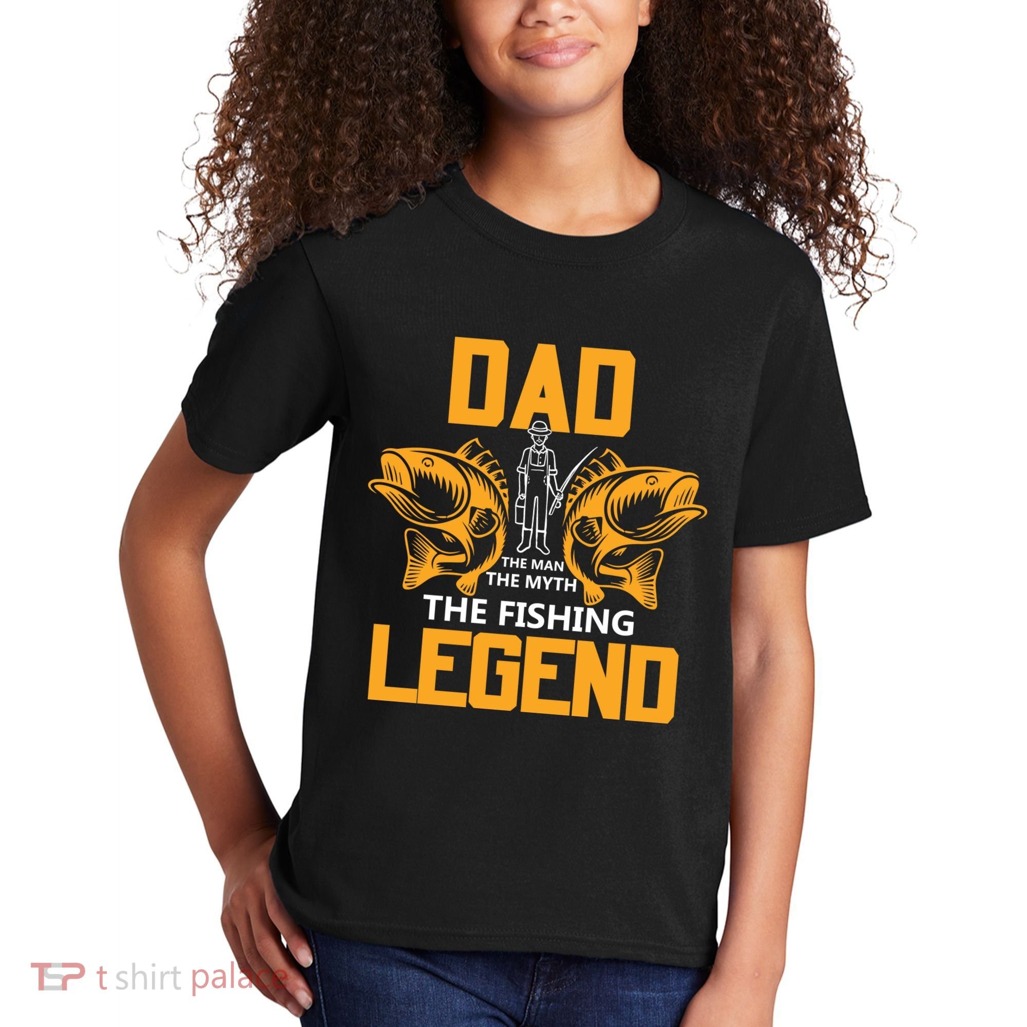 Dad The Man Myth The Fishing Legend Kids T-Shirt