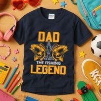 Dad The Man Myth The Fishing Legend Kids T-Shirt thumb 3