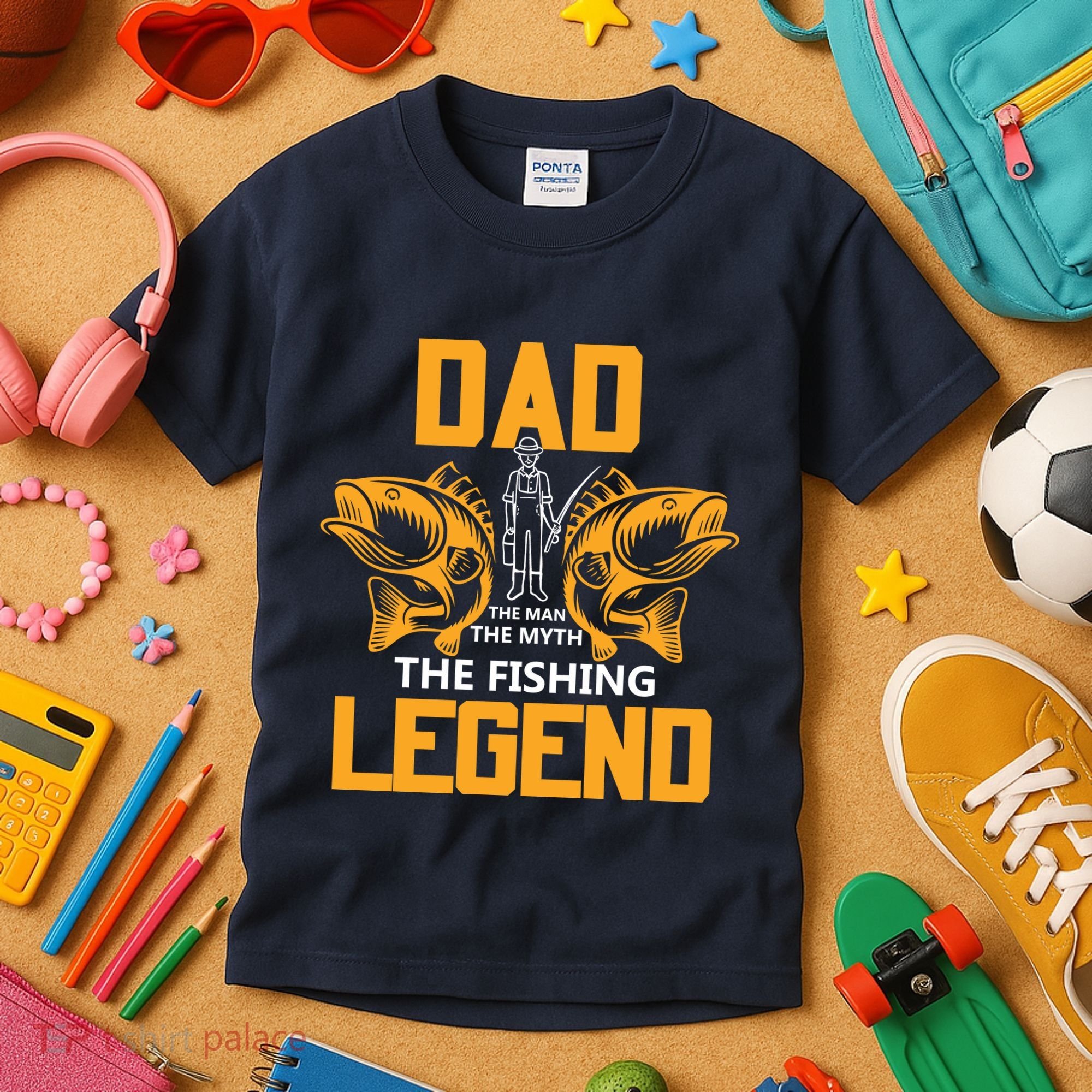 Dad The Man Myth The Fishing Legend Kids T-Shirt