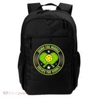 Down The Middle Solves The Riddle Funny Pickleball Backpack thumb 0