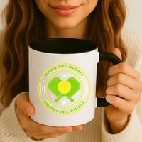 Down The Middle Solves The Riddle Funny Pickleball Coffee Mug thumb 3