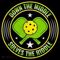 Down The Middle Solves The Riddle Funny Pickleball Tank Top thumb 6