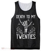 Death To My Twenties 30th Birthday 30 Yr Old Floral Skeleton Mesh Reversible Basketball Jersey Tank thumb 0