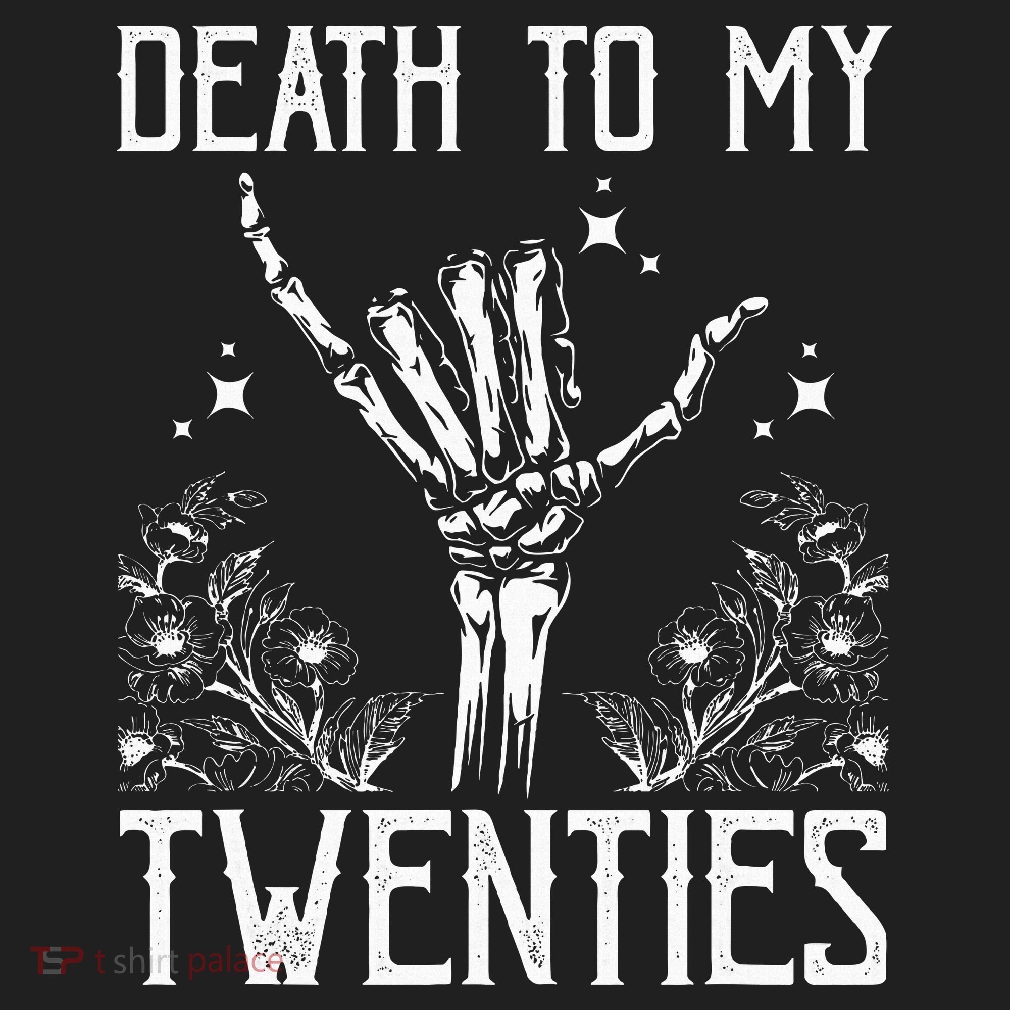 Death To My Twenties 30th Birthday 30 Yr Old Floral Skeleton Hat