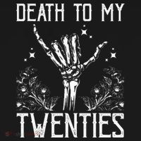 Death To My Twenties 30th Birthday 30 Yr Old Floral Skeleton Tall Hoodie thumb 2