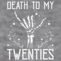 Death To My Twenties 30th Birthday 30 Yr Old Floral Skeleton Women's Racerback Cropped Tank thumb 2