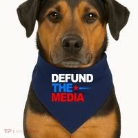 Defund The Media USA-Made Doggie Bandana thumb 1