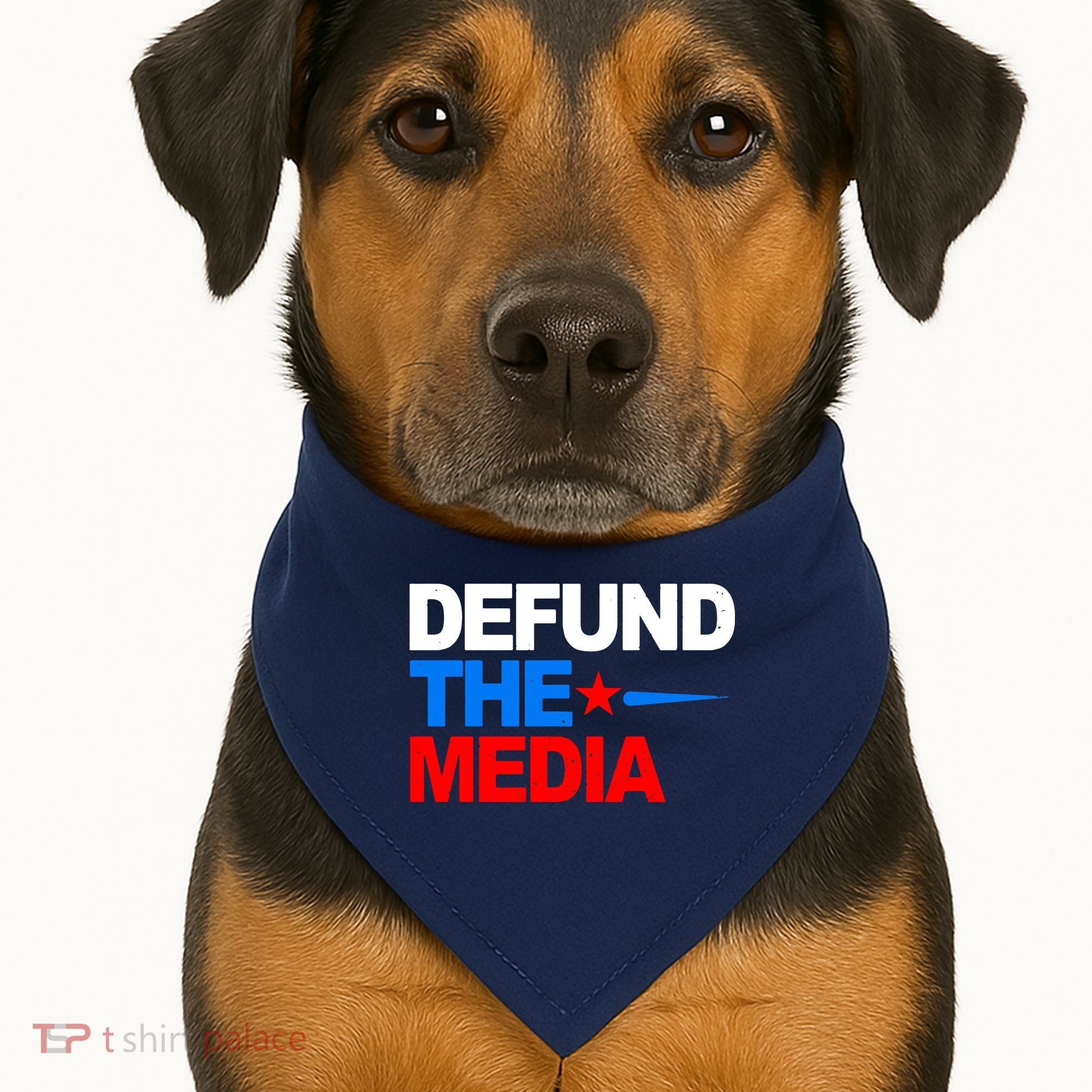 Defund The Media USA-Made Doggie Bandana