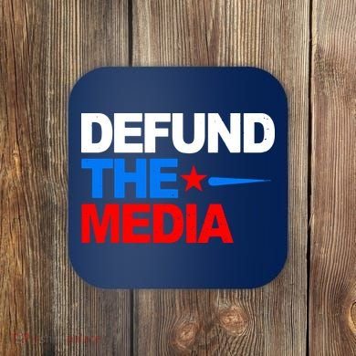 Defund The Media Coaster