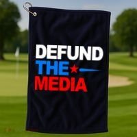 Defund The Media Golf Towel thumb 1