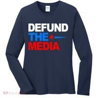 Defund The Media Women's Long Sleeve Shirt thumb 0