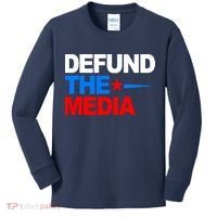 Defund The Media Kids Long Sleeve Shirt thumb 0
