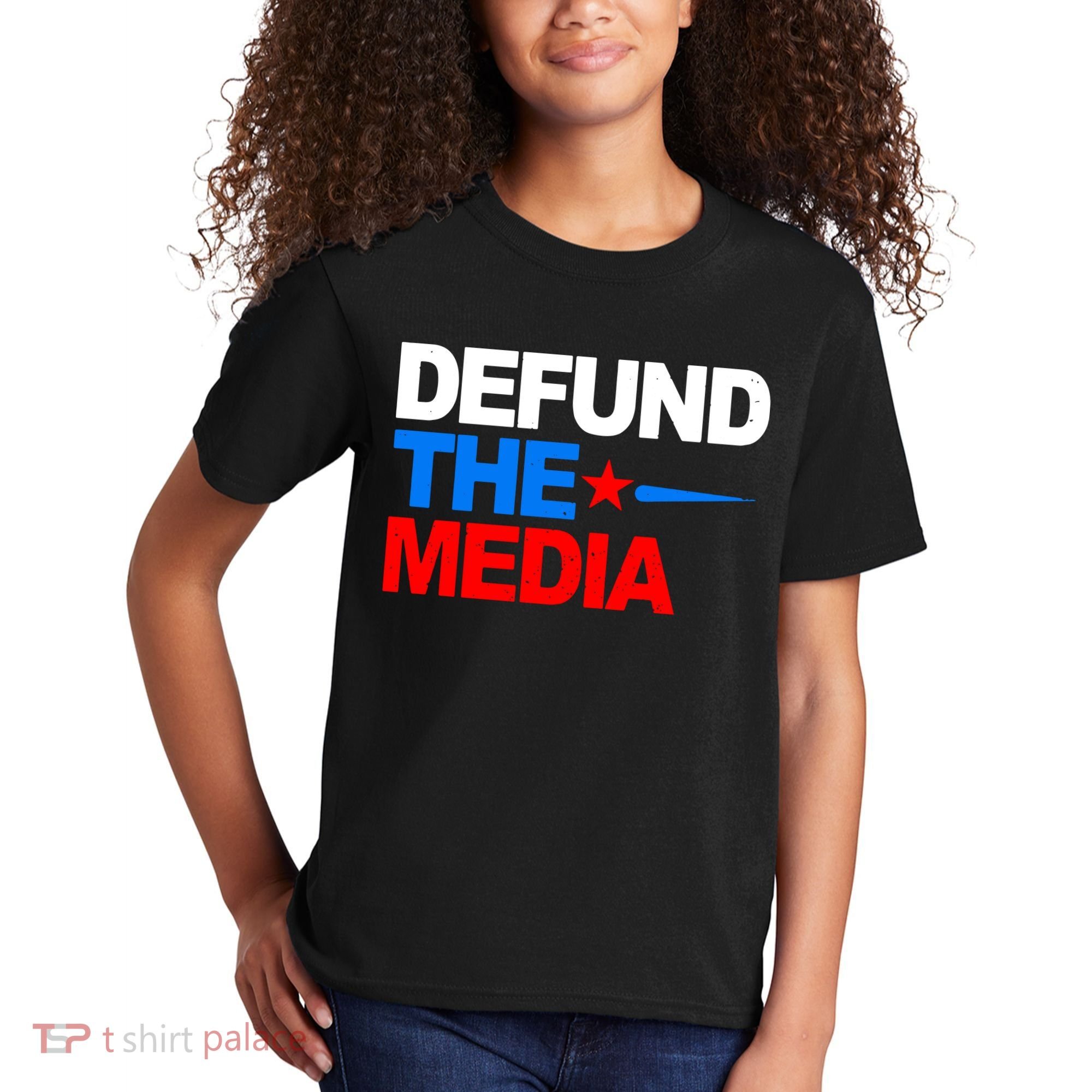 Defund The Media Kids T-Shirt
