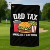 Dad Tax Making Sure It's Not Poi Son Funny Father's Day  Golf Towel thumb 1