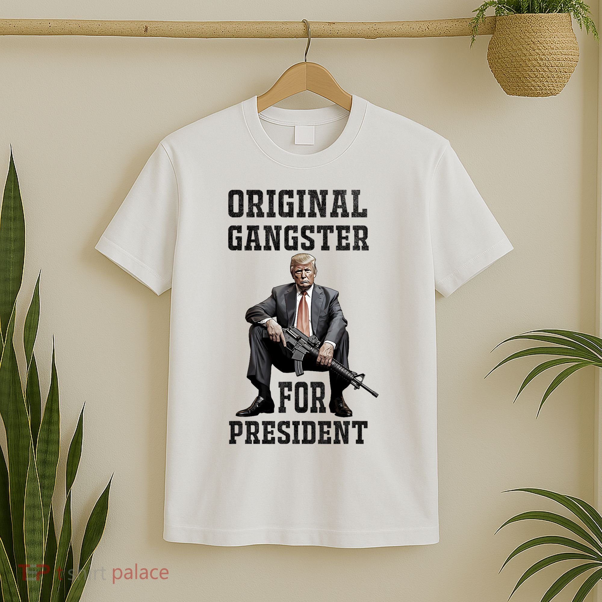 Donald Trump Mugshot Original Gangster For President 2024 T-Shirt