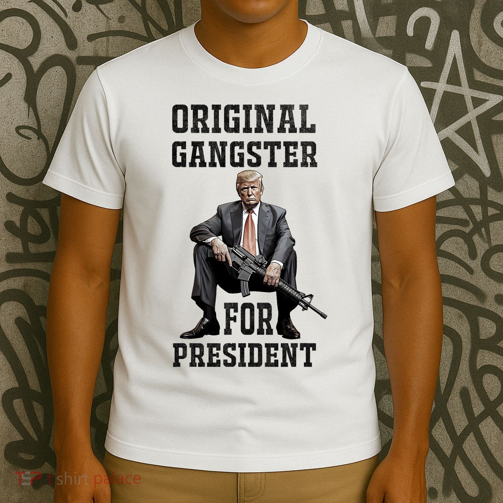 Donald Trump Mugshot Original Gangster For President 2024 T-Shirt