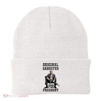 Donald Trump Mugshot Original Gangster For President 2024 Beanie thumb 0