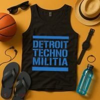 Detroit Techno Militia Blue Tank Top thumb 4