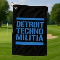 Detroit Techno Militia Blue Golf Towel thumb 1