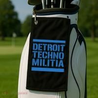 Detroit Techno Militia Blue Golf Towel thumb 2