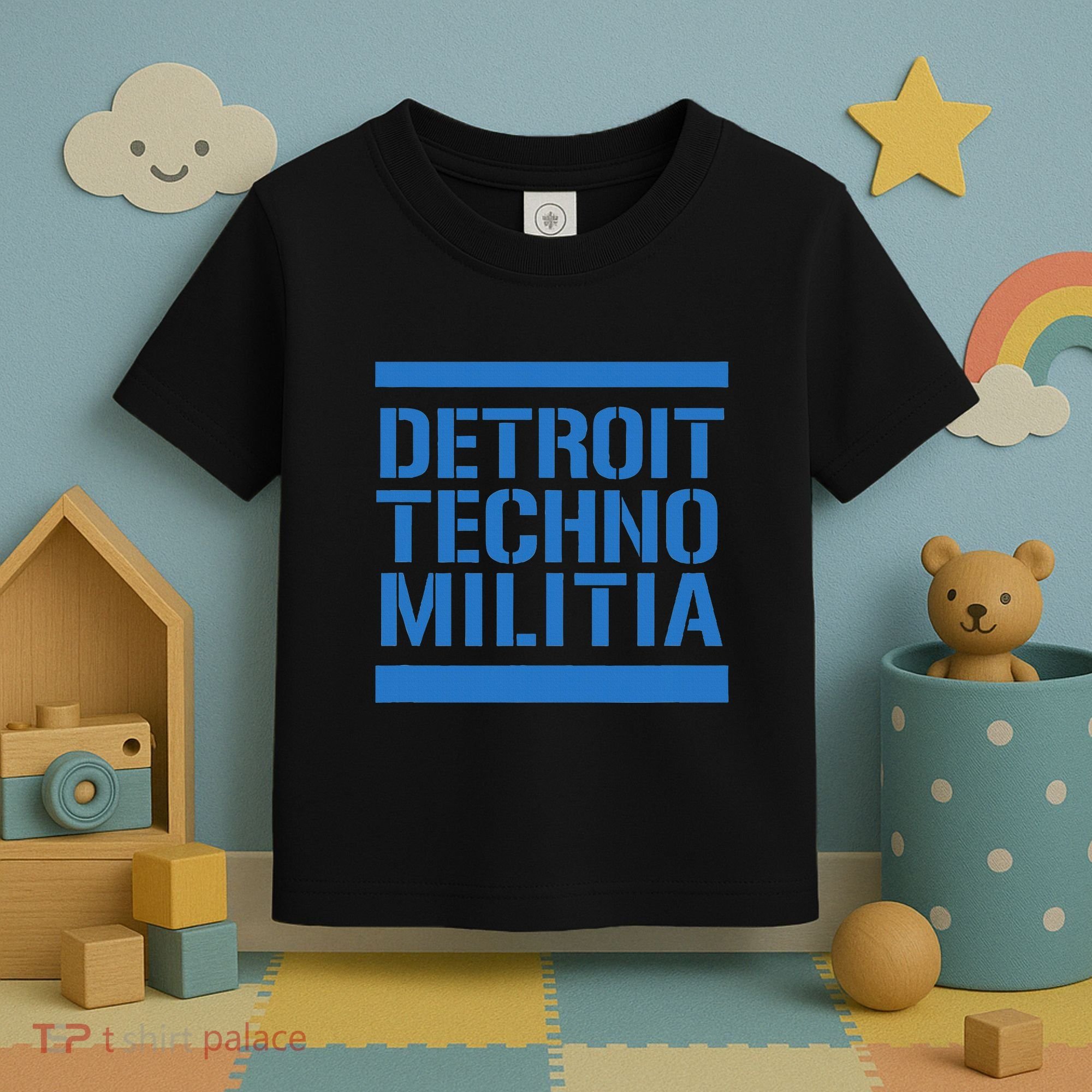 Detroit Techno Militia Blue Toddler T-Shirt