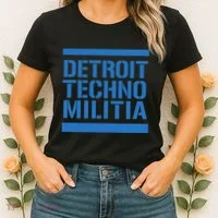 Detroit Techno Militia Blue Women's T-Shirt thumb 2