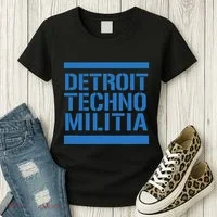 Detroit Techno Militia Blue Women's T-Shirt thumb 3