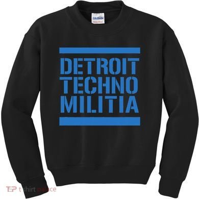 Detroit Techno Militia Blue Kids Sweatshirt