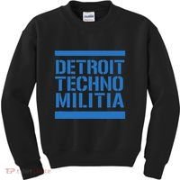 Detroit Techno Militia Blue Kids Sweatshirt thumb 0