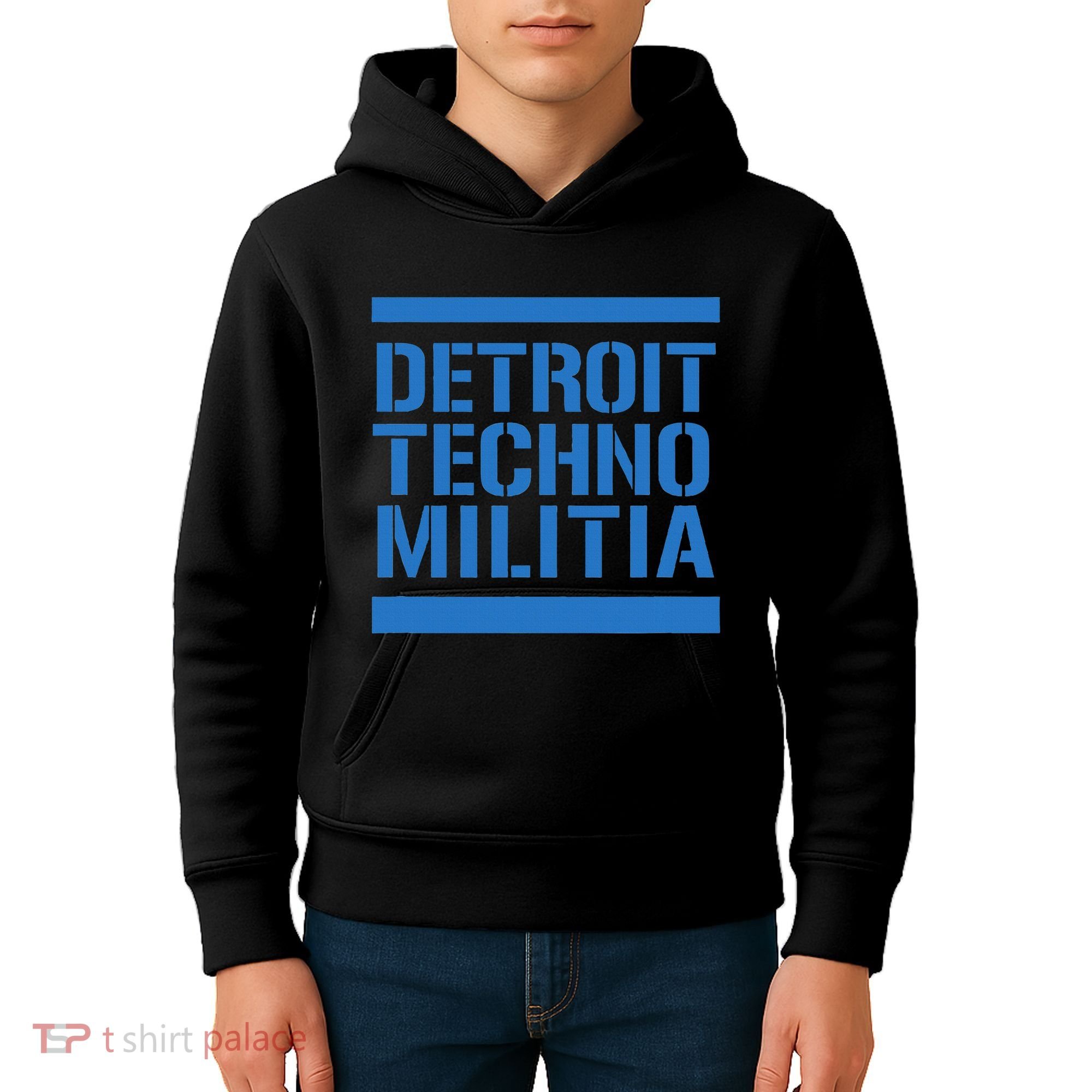Detroit Techno Militia Blue Kids Hoodie