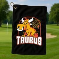 Don't Test Me I'm A Taurus Bull Birthday Gift Golf Towel thumb 1