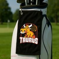 Don't Test Me I'm A Taurus Bull Birthday Gift Golf Towel thumb 2