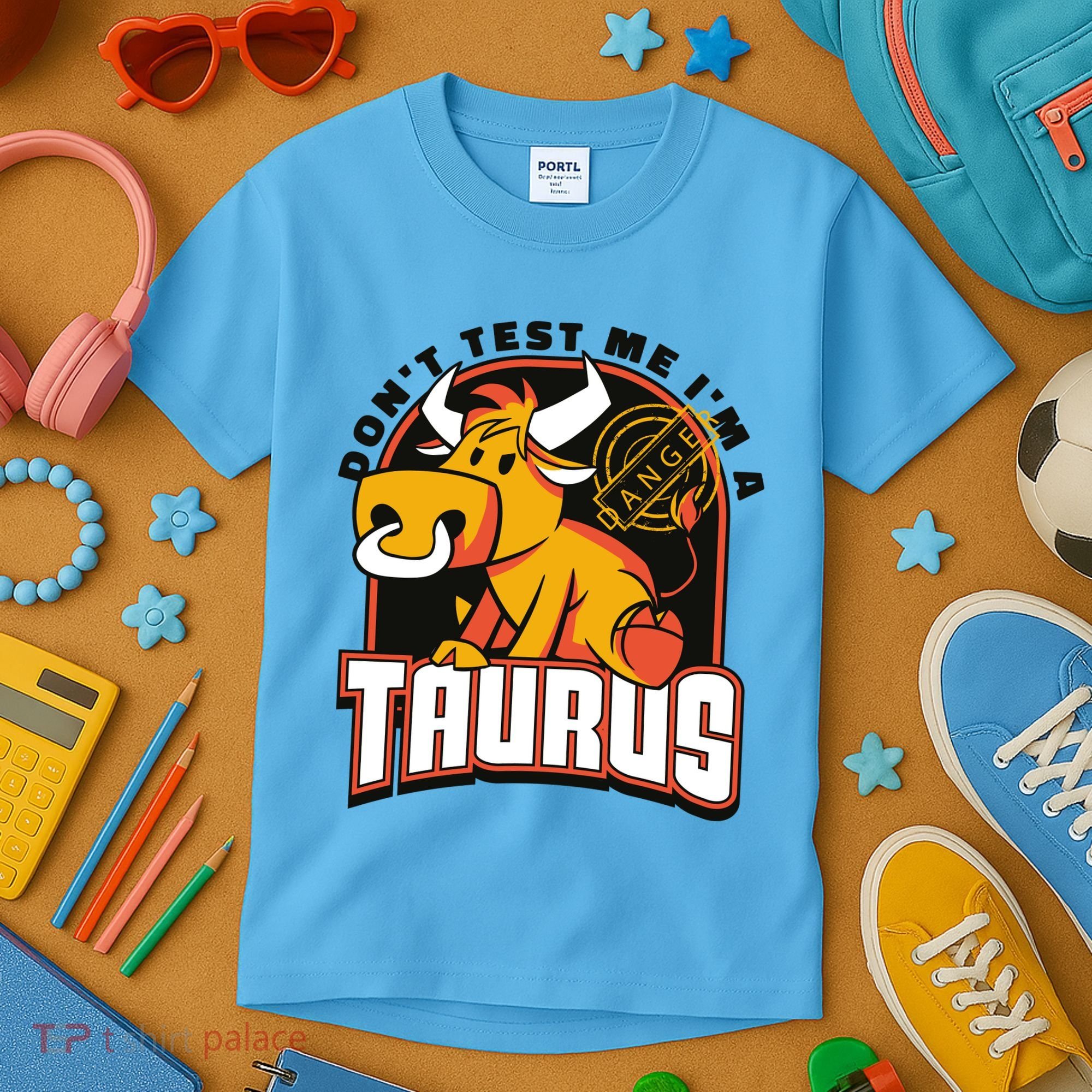 Don't Test Me I'm A Taurus Bull Birthday Gift Kids T-Shirt