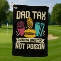 Dad Tax Making Sure It's Not Funny Father's Day Golf Towel thumb 1