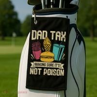 Dad Tax Making Sure It's Not Funny Father's Day Golf Towel thumb 2